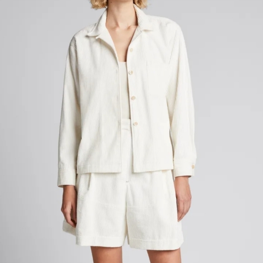 RACHEL COMEY Women's Corduroy  Collared Button Up Shirt Long Size 00 SMALL